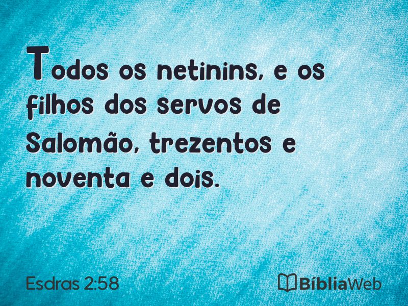 Esdras 2:58 em imagem para compartilhar