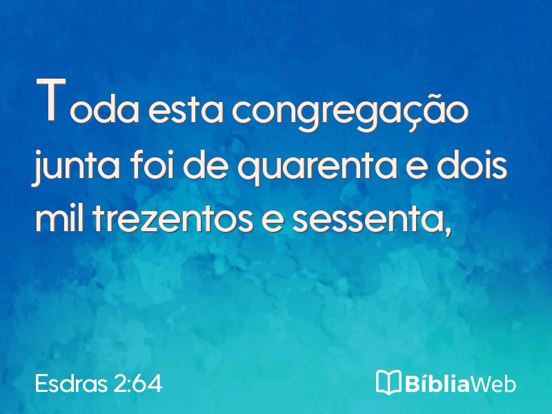 Esdras 2:64 em imagem para compartilhar