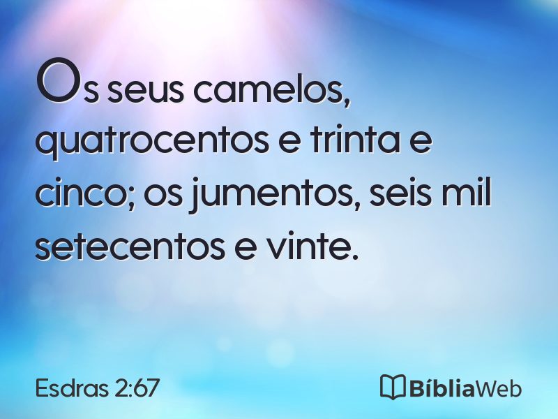 Esdras 2:67 em imagem para compartilhar
