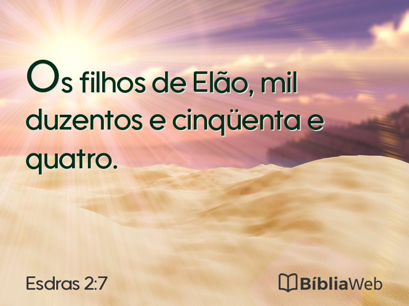 Esdras 2:7 em imagem para compartilhar