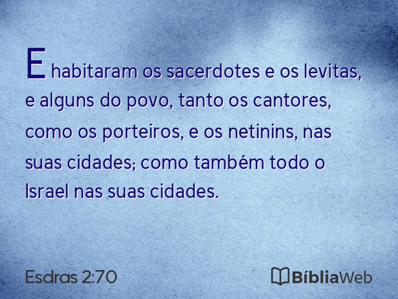 Esdras 2:70 em imagem para compartilhar