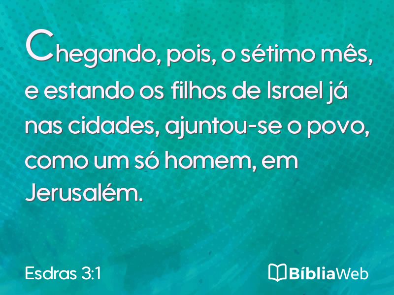 Esdras 3:1 em imagem para compartilhar