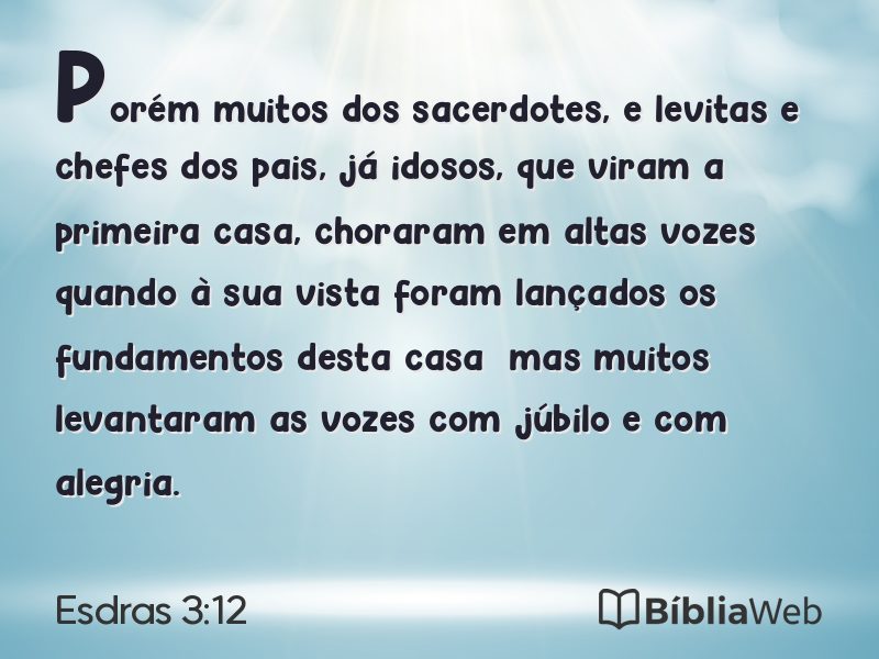 Esdras 3:12 em imagem para compartilhar