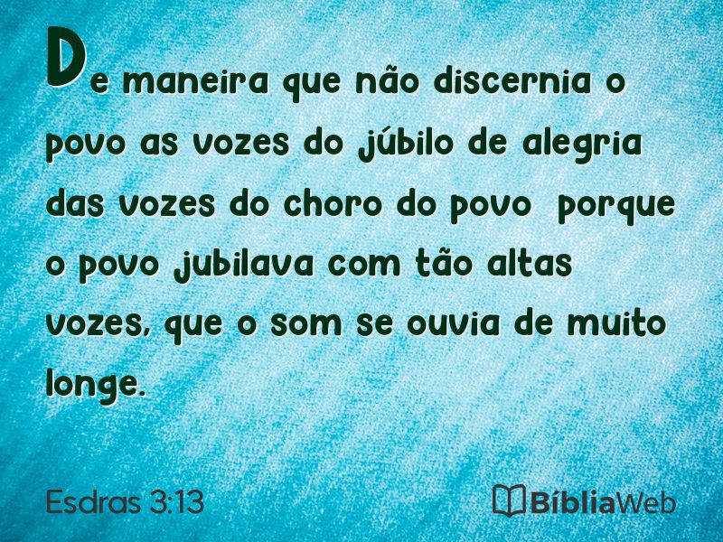 Esdras 3:13 em imagem para compartilhar