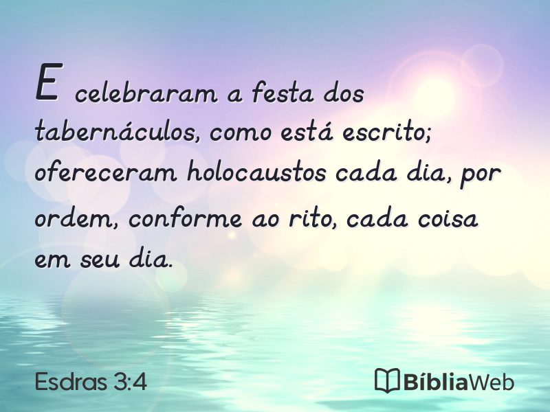 Esdras 3:4 em imagem para compartilhar