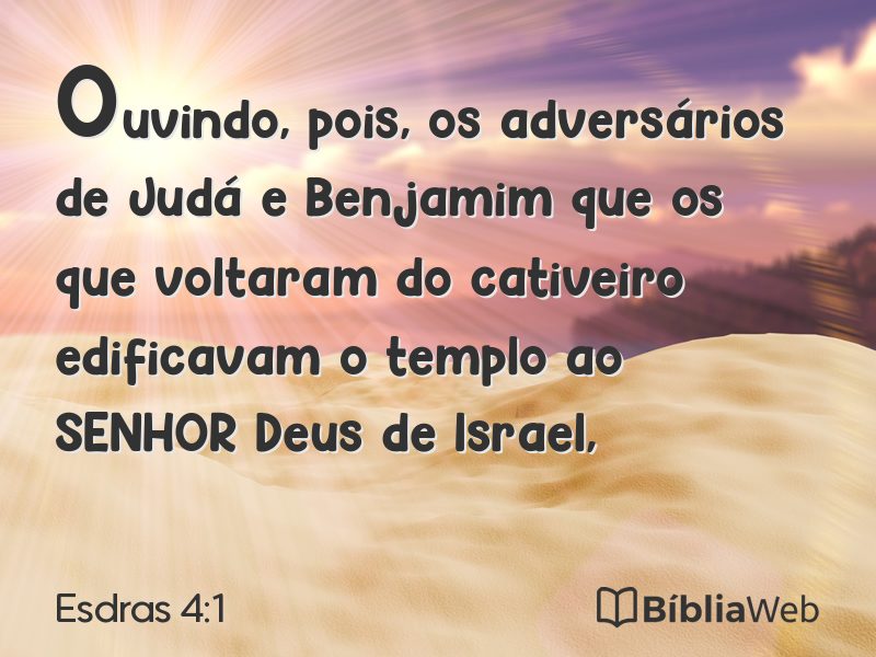Esdras 4:1 em imagem para compartilhar