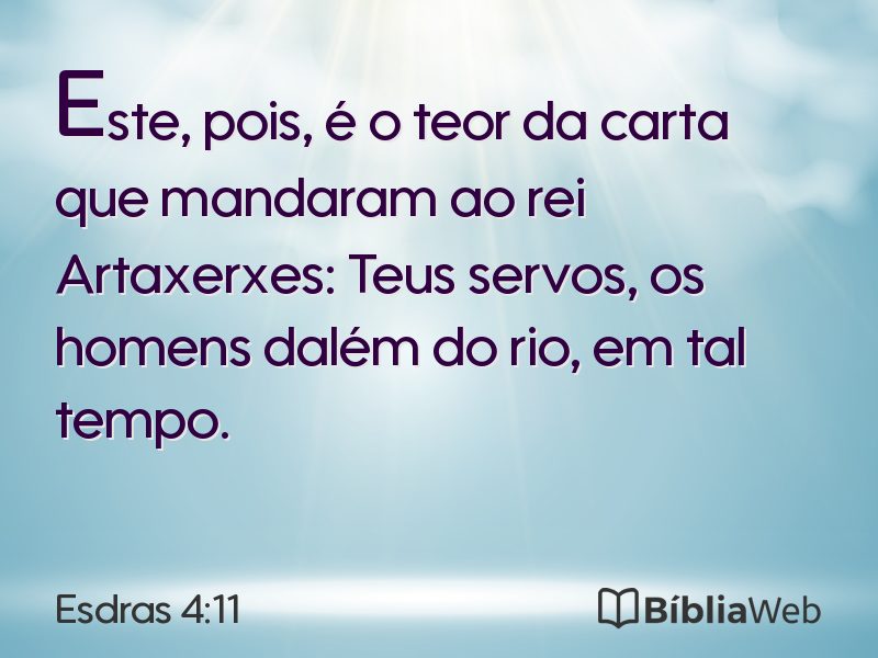 Esdras 4:11 em imagem para compartilhar