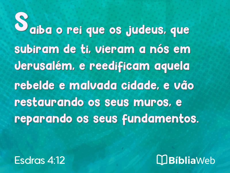 Esdras 4:12 em imagem para compartilhar