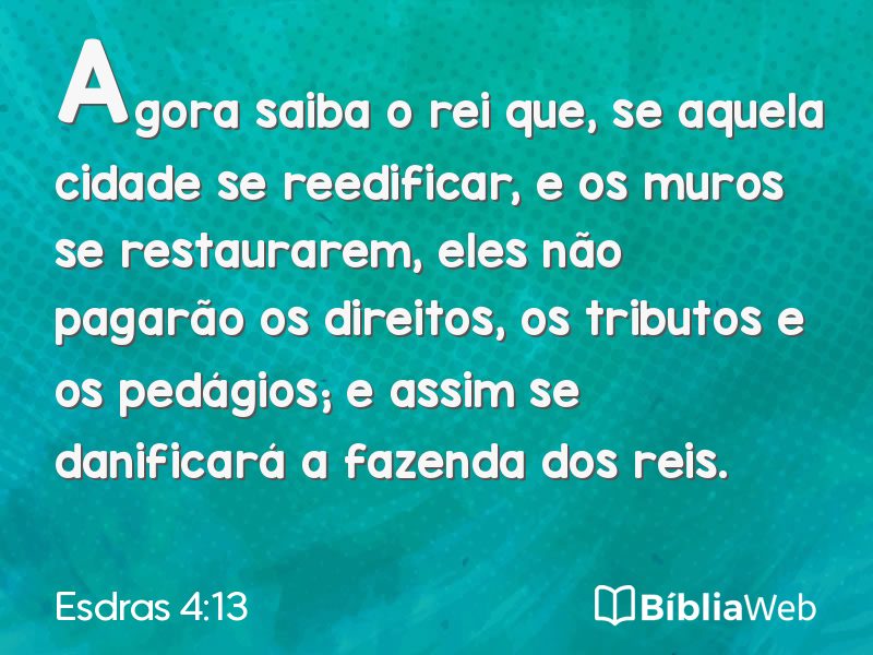 Esdras 4:13 em imagem para compartilhar