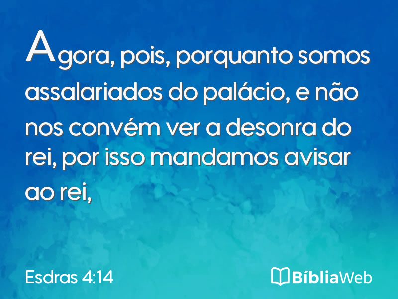 Esdras 4:14 em imagem para compartilhar