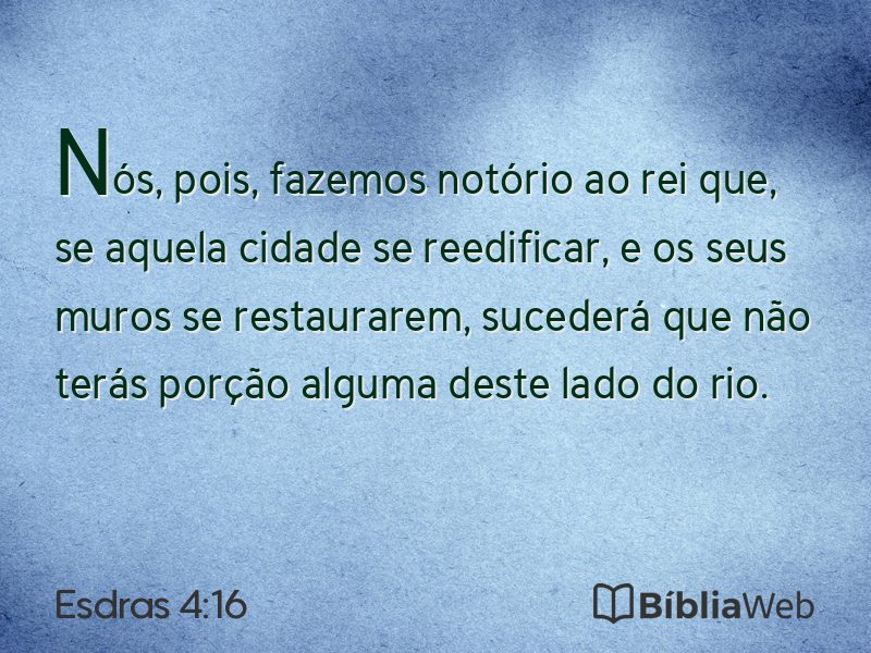 Esdras 4:16 em imagem para compartilhar
