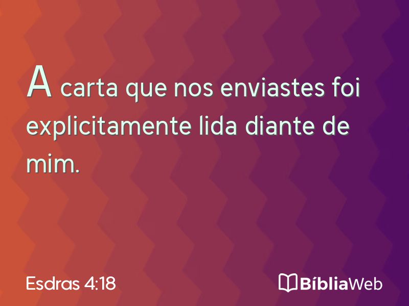 Esdras 4:18 em imagem para compartilhar