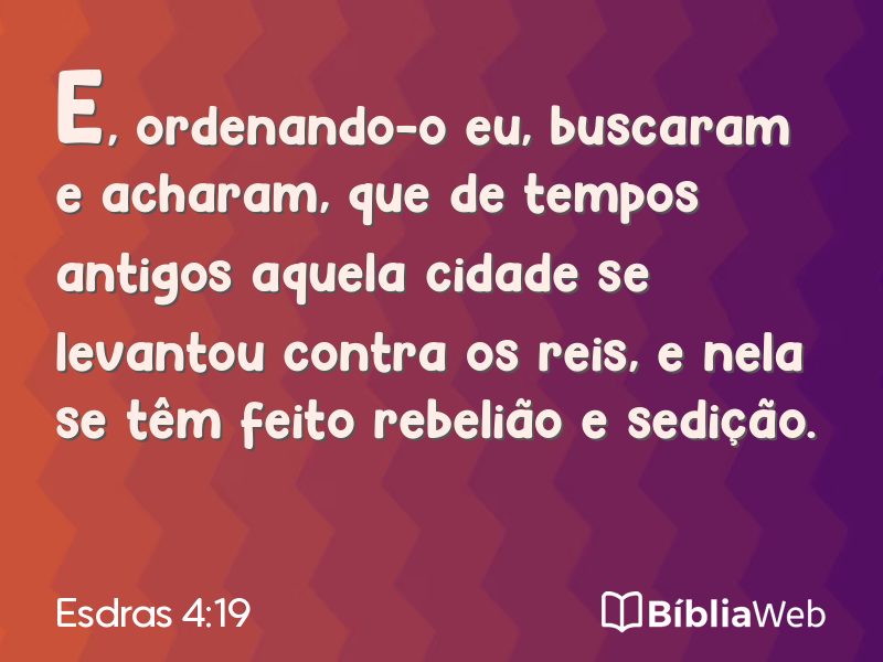 Esdras 4:19 em imagem para compartilhar