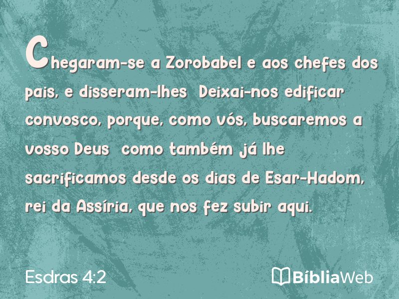 Esdras 4:2 em imagem para compartilhar