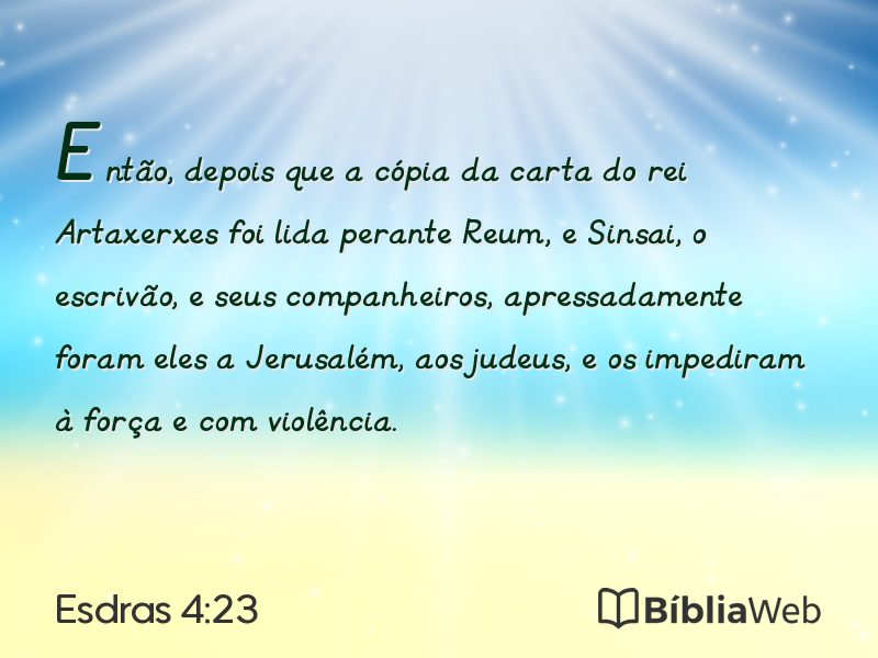 Esdras 4:23 em imagem para compartilhar