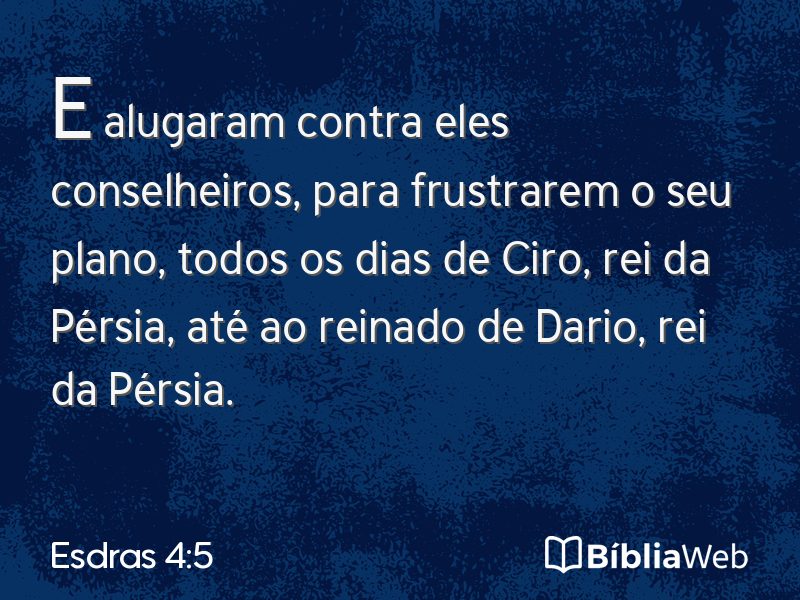 Esdras 4:5 em imagem para compartilhar