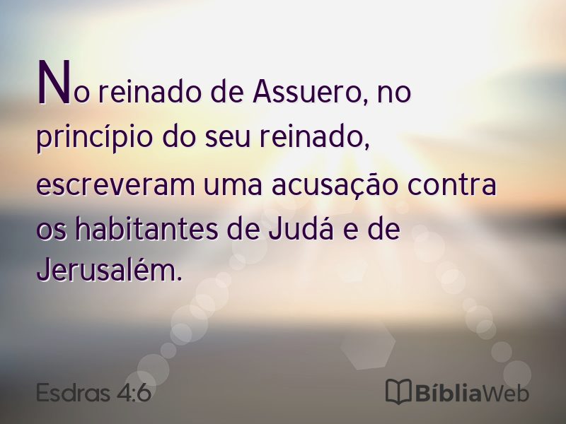 Esdras 4:6 em imagem para compartilhar