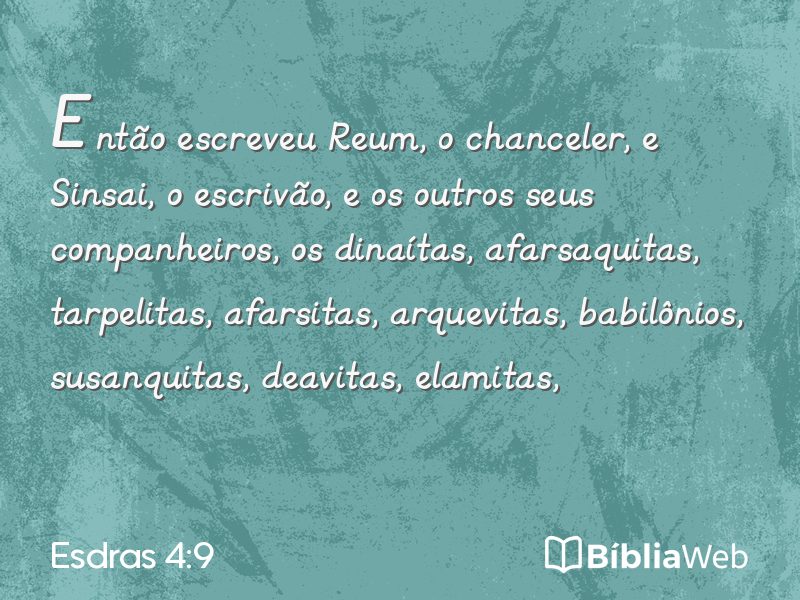 Esdras 4:9 em imagem para compartilhar