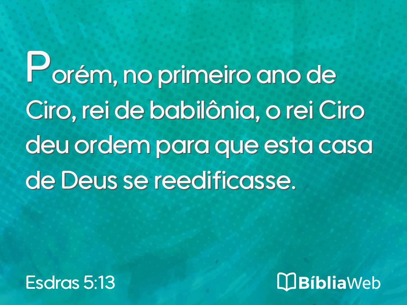 Esdras 5:13 em imagem para compartilhar