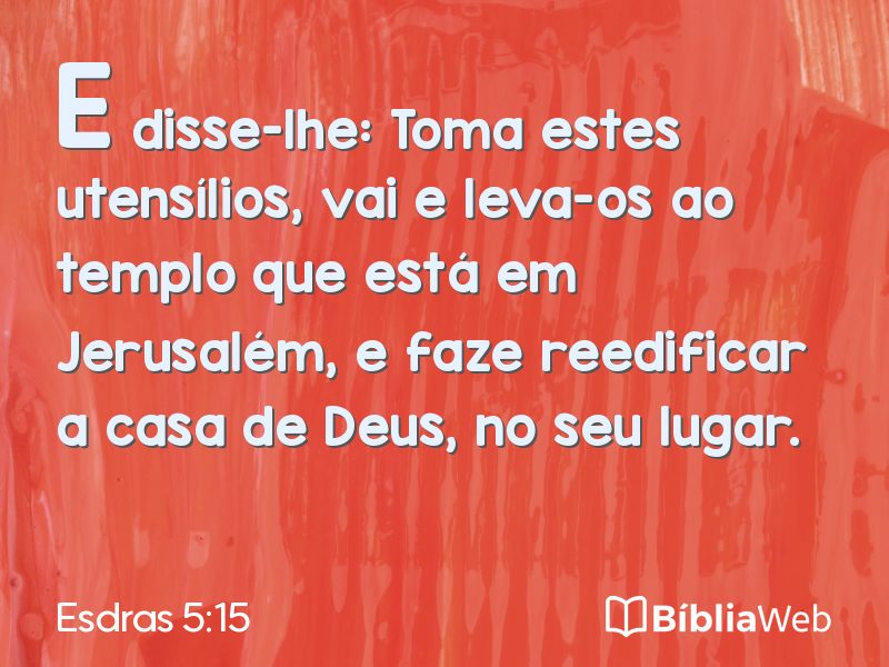 Esdras 5:15 em imagem para compartilhar