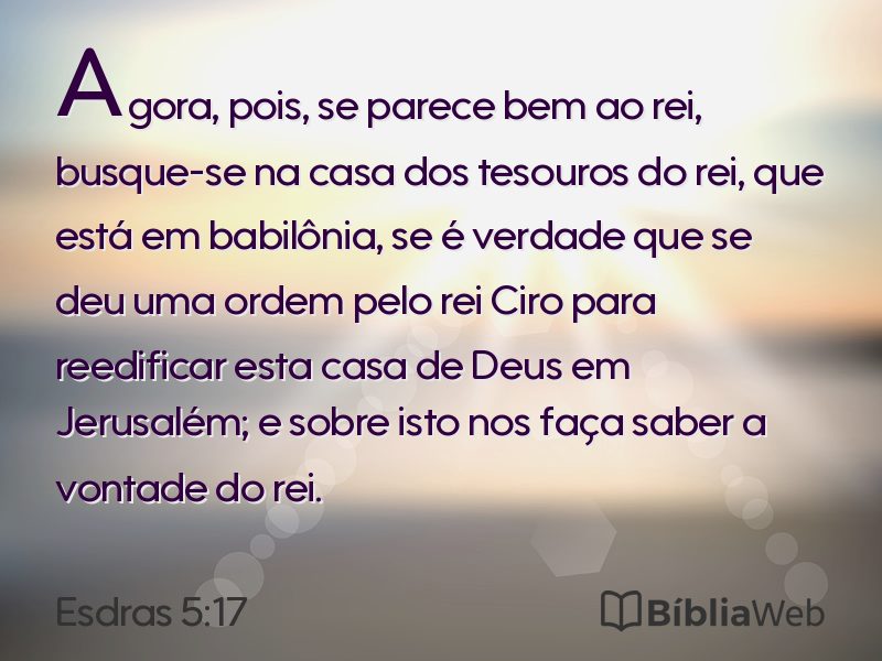 Esdras 5:17 em imagem para compartilhar