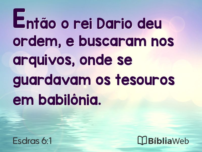 Esdras 6:1 em imagem para compartilhar