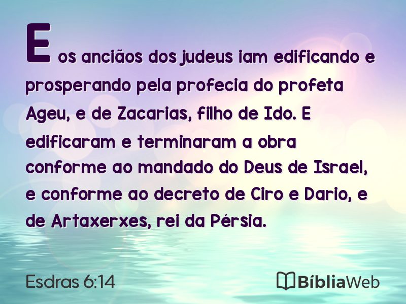 Esdras 6:14 em imagem para compartilhar