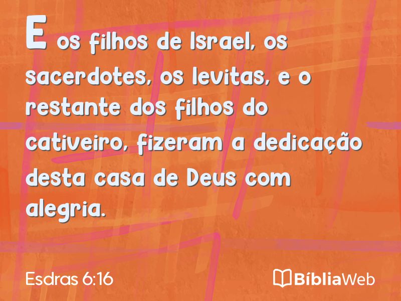 Esdras 6:16 em imagem para compartilhar