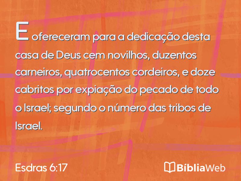 Esdras 6:17 em imagem para compartilhar