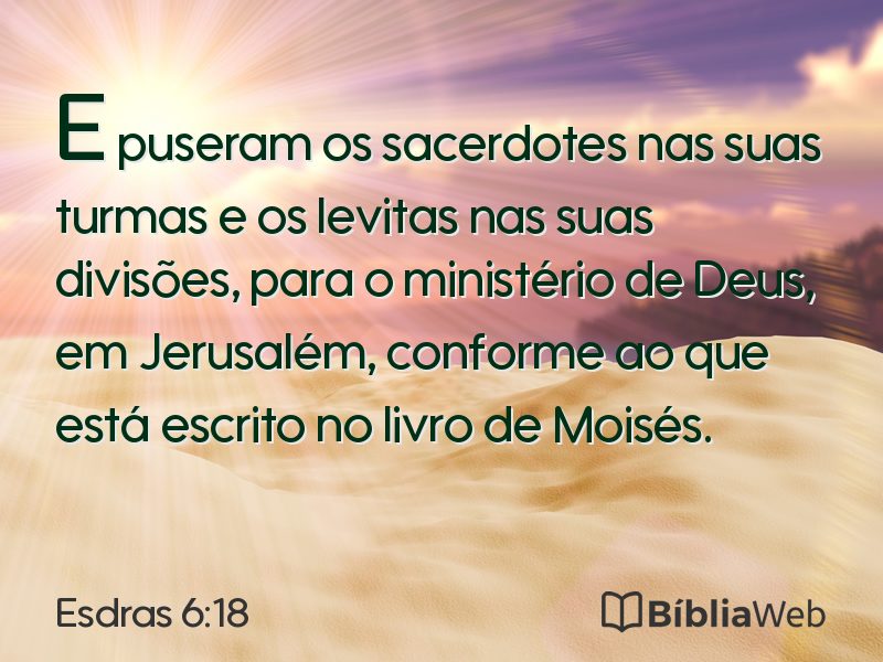 Esdras 6:18 em imagem para compartilhar