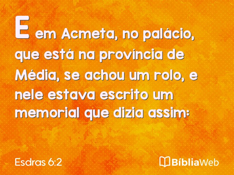 Esdras 6:2 em imagem para compartilhar