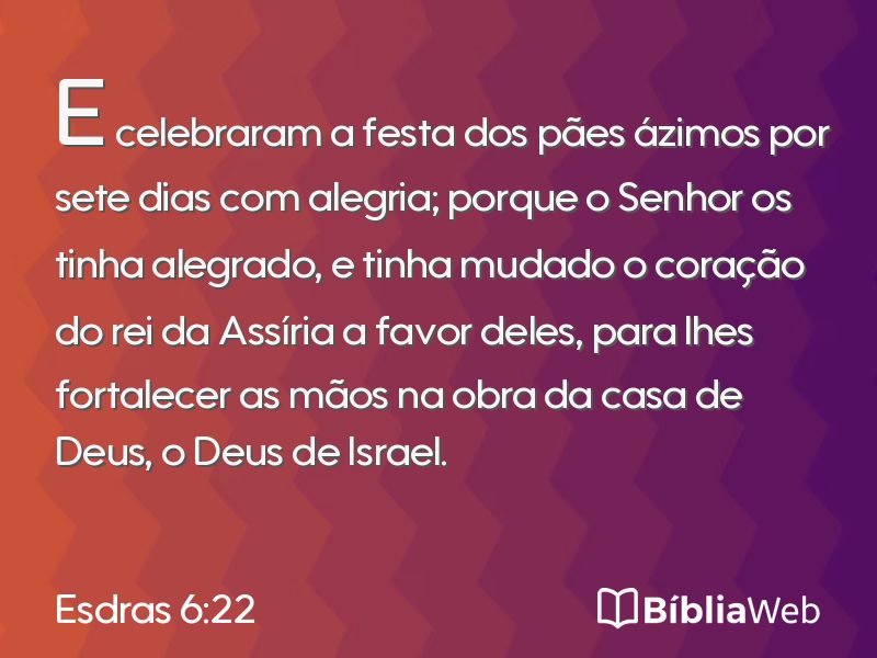Esdras 6:22 em imagem para compartilhar