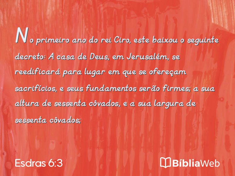 Esdras 6:3 em imagem para compartilhar