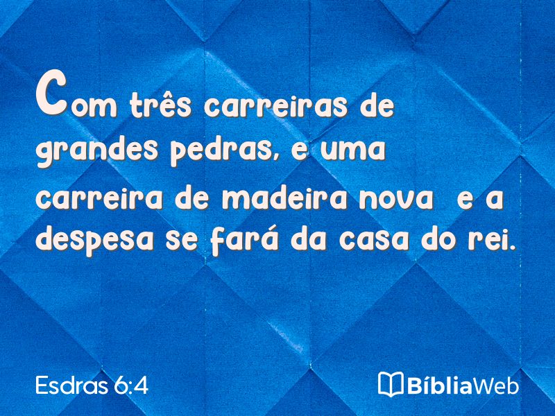 Esdras 6:4 em imagem para compartilhar