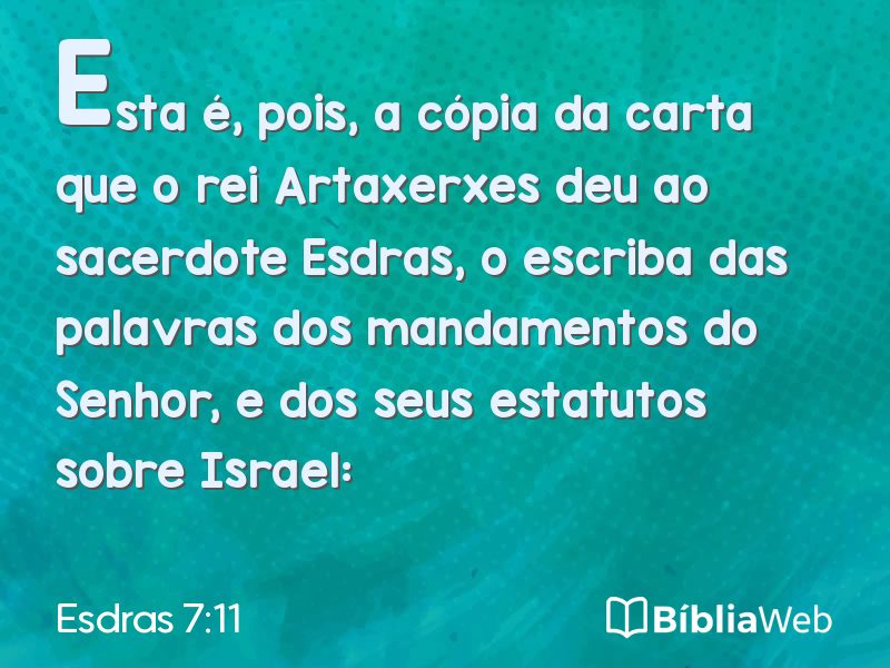 Esdras 7:11 em imagem para compartilhar