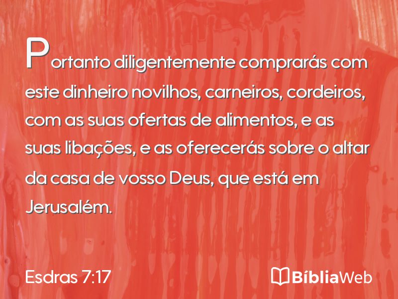 Esdras 7:17 em imagem para compartilhar