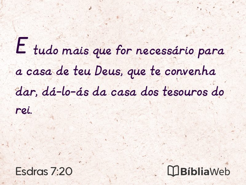 Esdras 7:20 em imagem para compartilhar