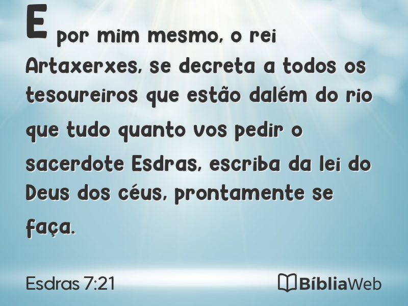 Esdras 7:21 em imagem para compartilhar