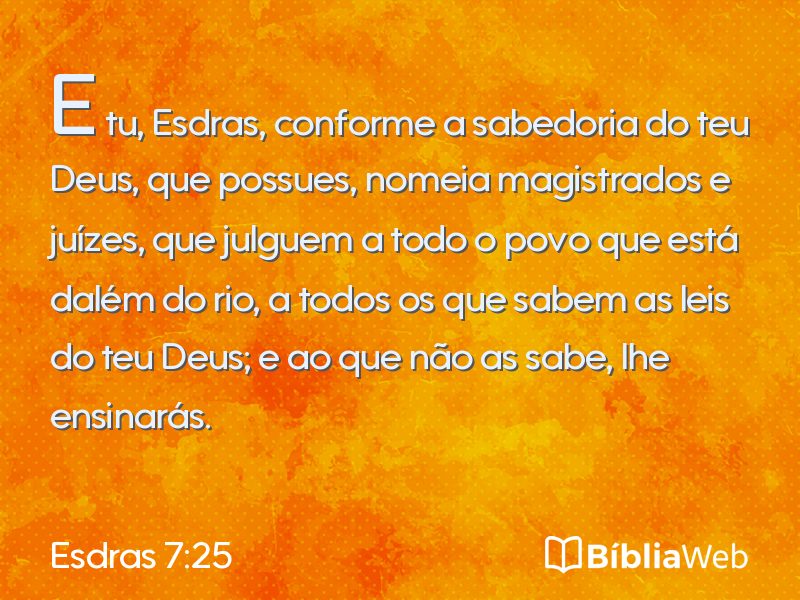 Esdras 7:25 em imagem para compartilhar
