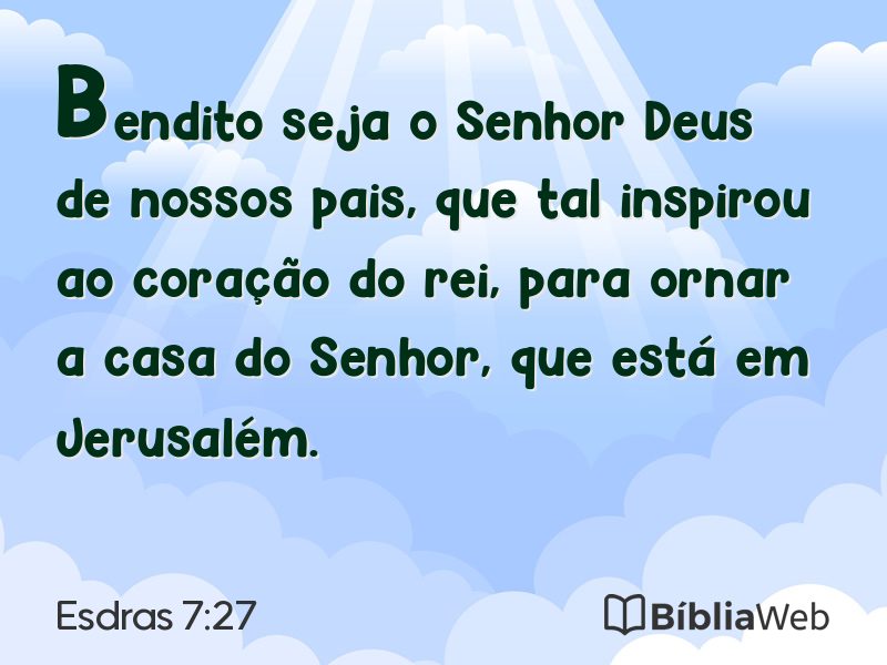 Esdras 7:27 em imagem para compartilhar