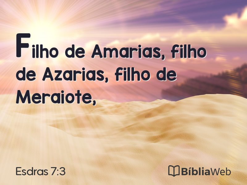 Esdras 7:3 em imagem para compartilhar