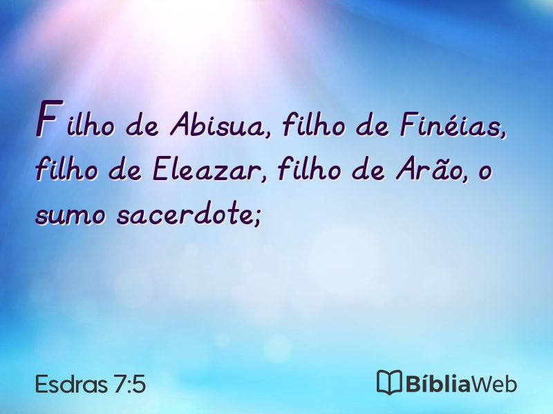 Esdras 7:5 em imagem para compartilhar