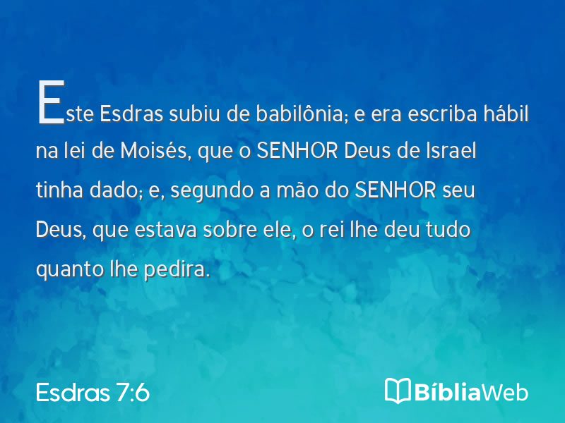 Esdras 7:6 em imagem para compartilhar