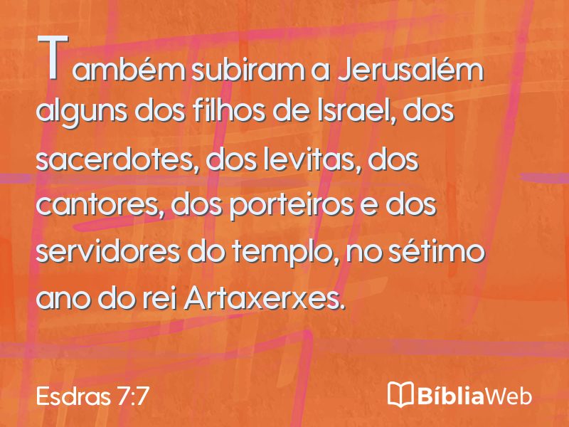 Esdras 7:7 em imagem para compartilhar