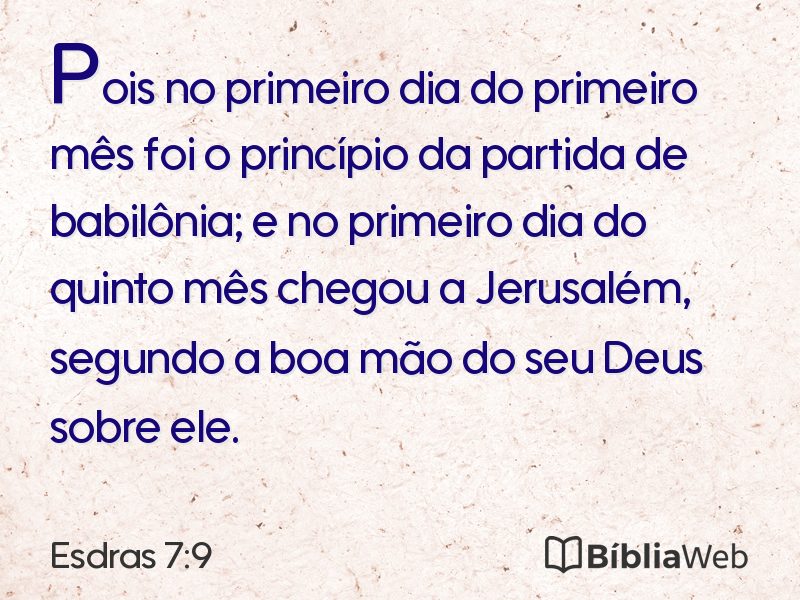 Esdras 7:9 em imagem para compartilhar
