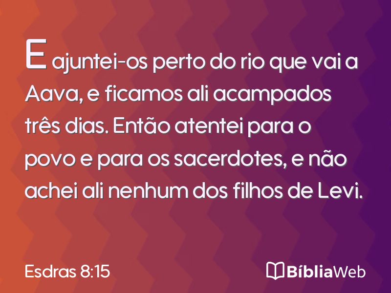 Esdras 8:15 em imagem para compartilhar