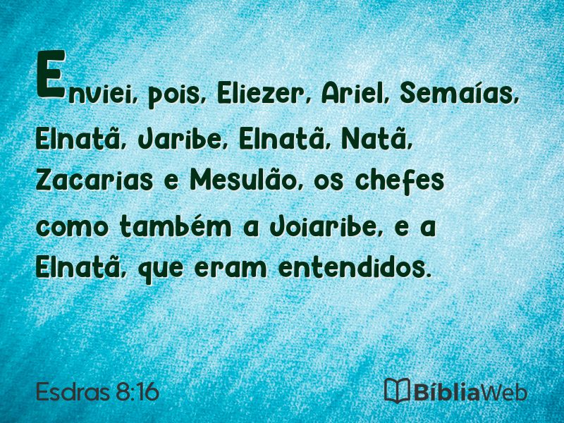 Esdras 8:16 em imagem para compartilhar