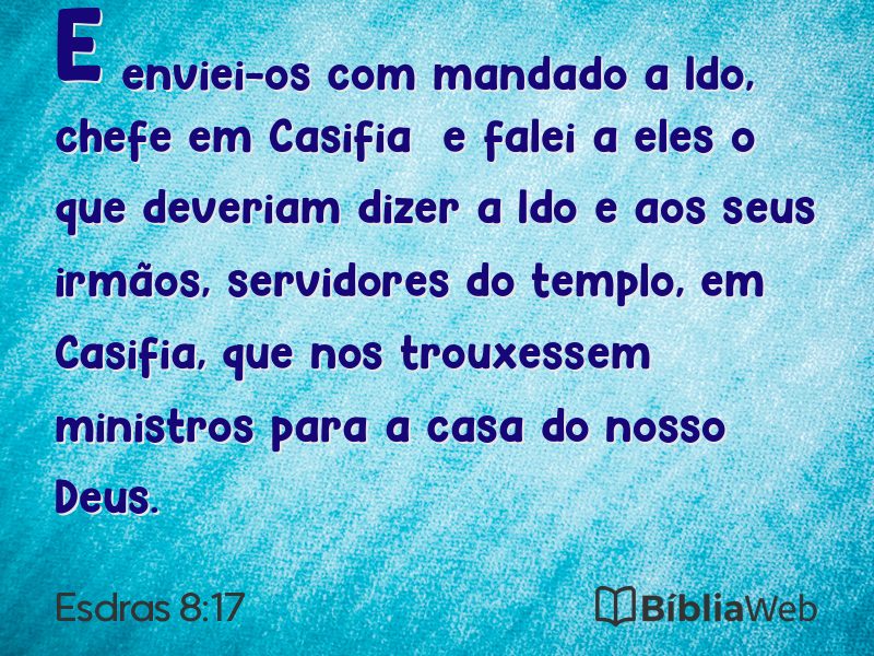 Esdras 8:17 em imagem para compartilhar
