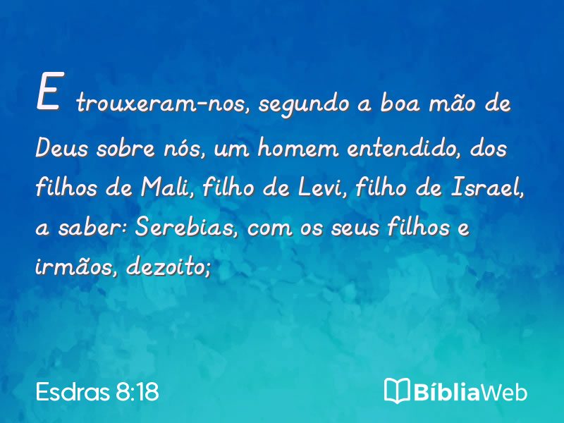 Esdras 8:18 em imagem para compartilhar