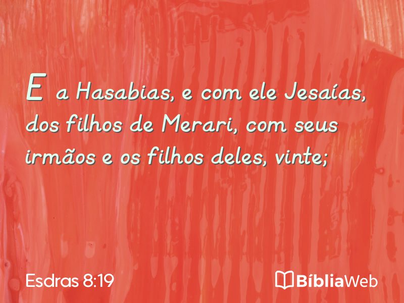 Esdras 8:19 em imagem para compartilhar